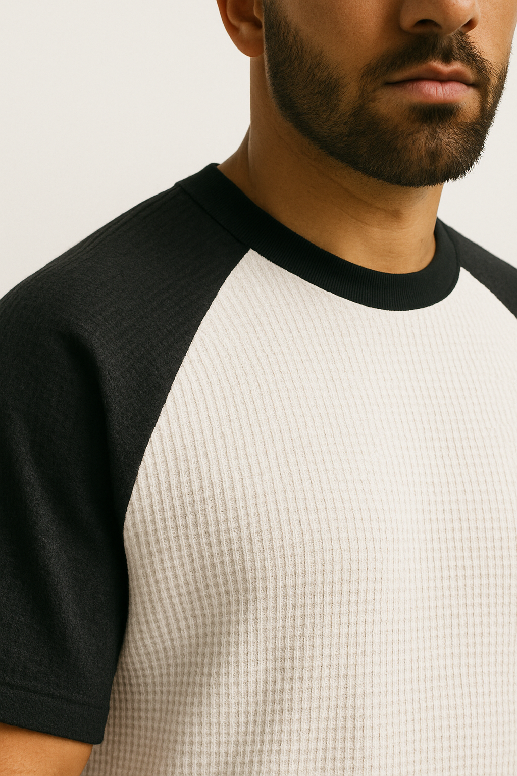 Pack of 2 - Oversized Raglan Waffle Knit T-Shirts