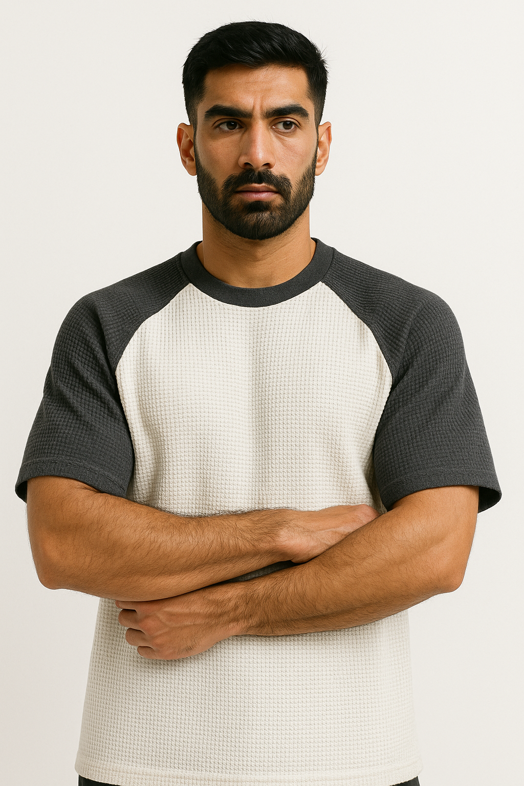 Pack of 2 - Oversized Raglan Waffle Knit T-Shirts