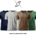 Pack of 4 Basic Dri-Fit Tees