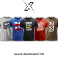 Pack of 5 Printed Dri-Fit T Shirt
