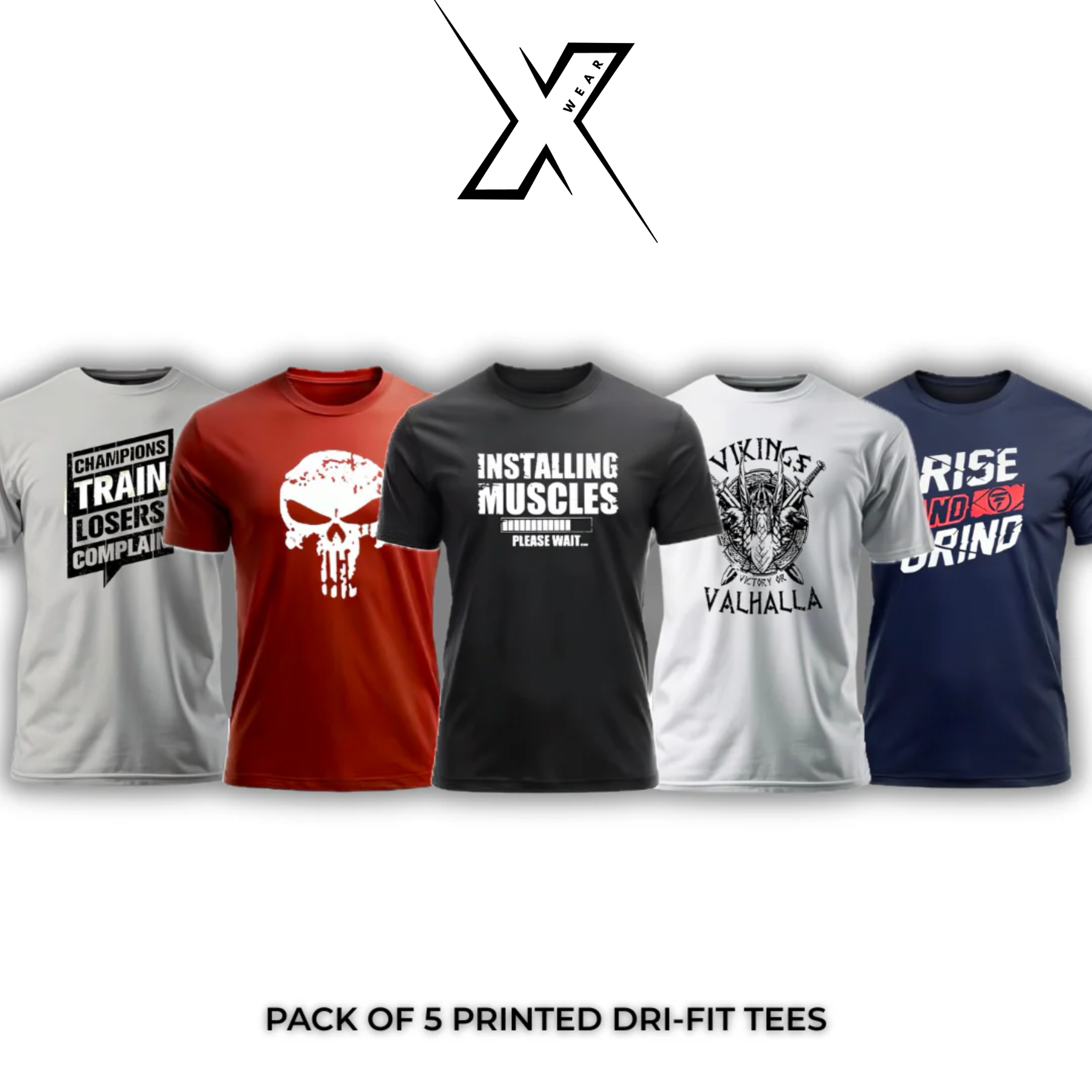 Pack of 5 Printed Dri-Fit T Shirt