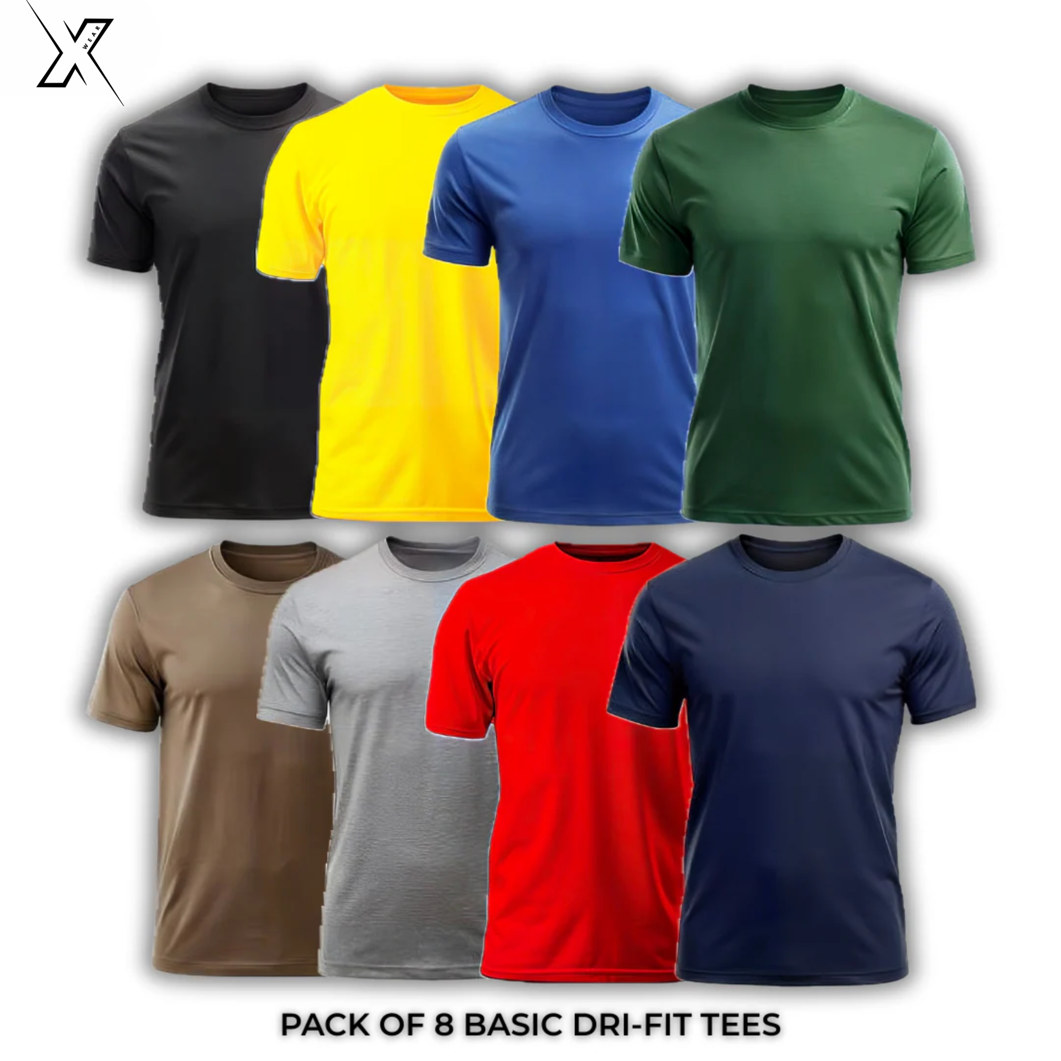 Pack of 8 Basic Dri-Fit Tees