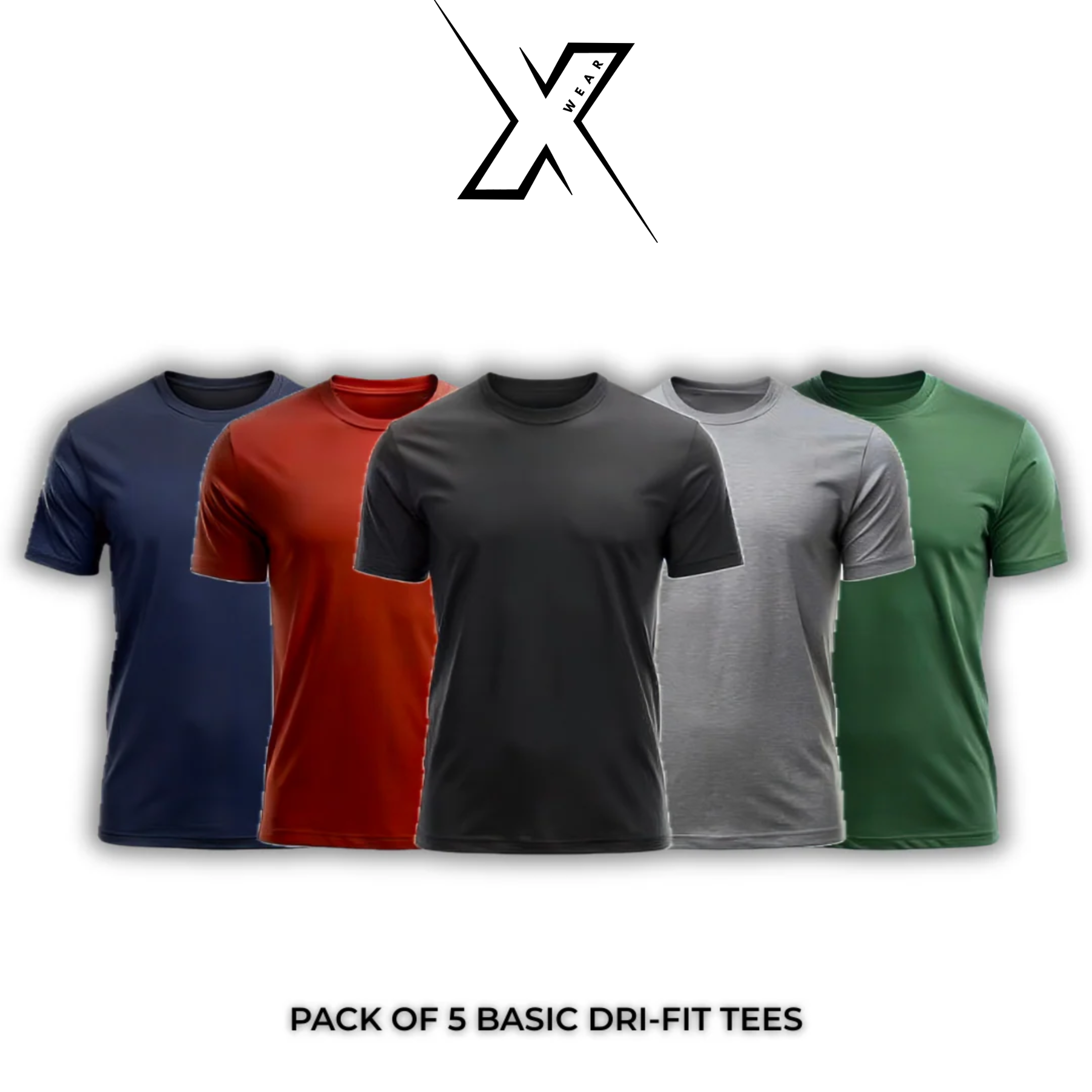Pack of 5 Basic Dri-Fit Tees