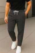Charcoal Waffle Knit Trouser