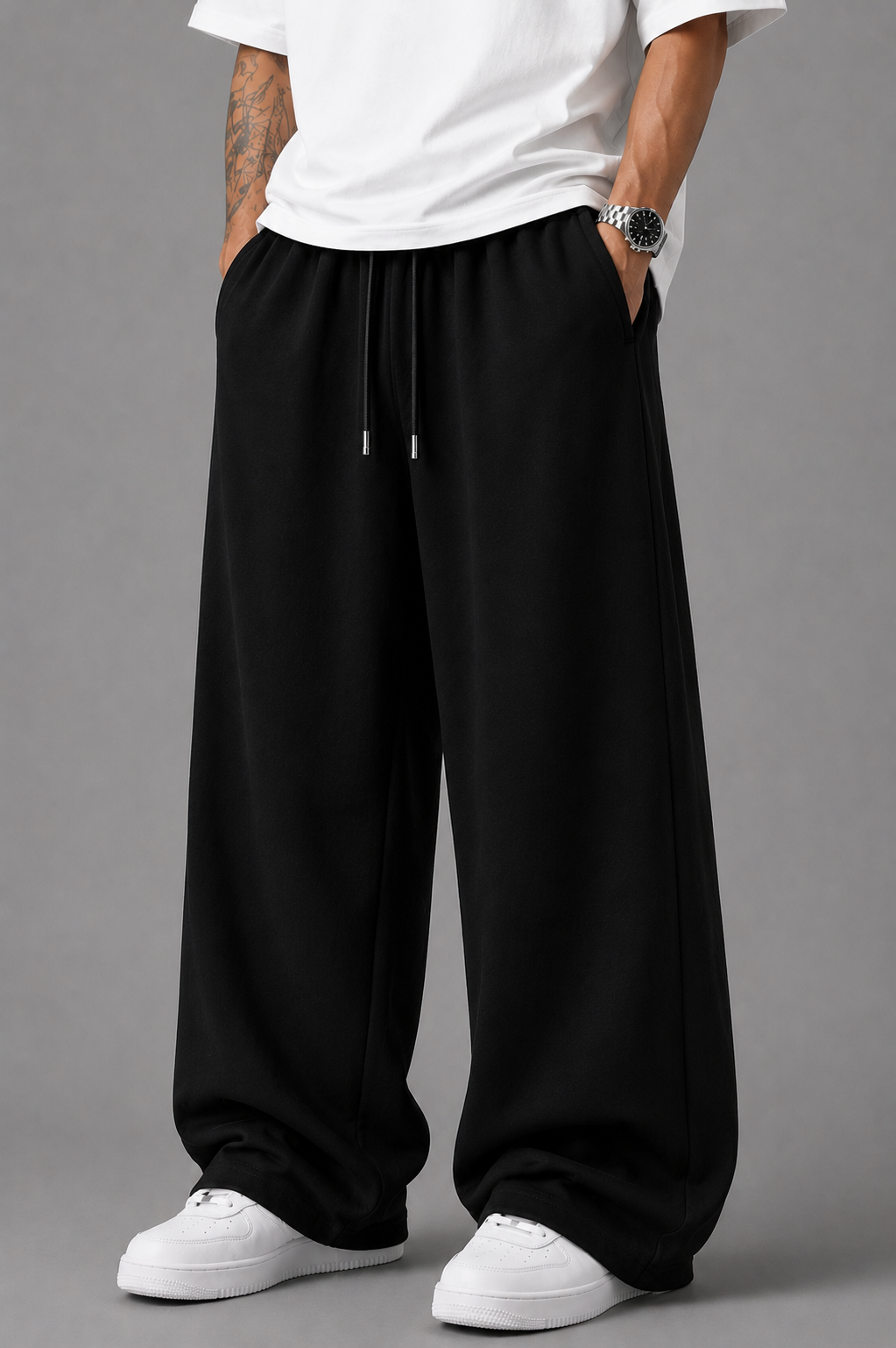 Black Oversized Baggy Trouser