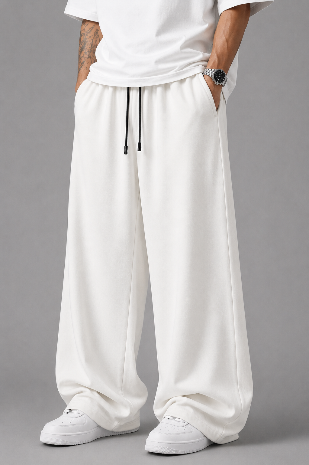 White Oversized Baggy Trouser