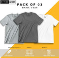 Pack of 3 plain Half sleeves T-Shirt