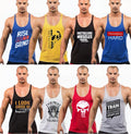 Pack of 8 Printed gym sando tanks