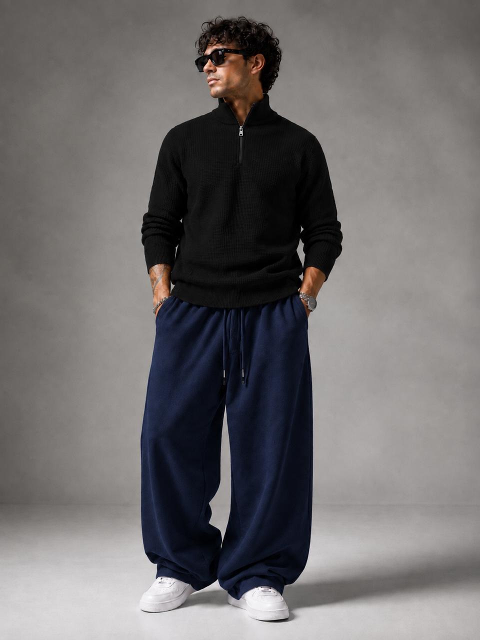 Korean Waffle Polo & Baggy Trouser